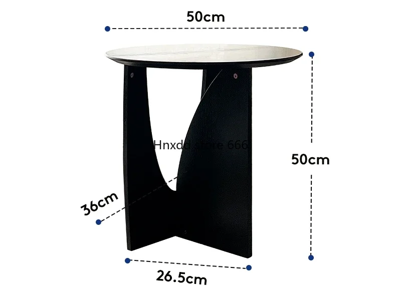 Bedside small round table storage Nordic ins living room simple black medieval wabi-sabi wind