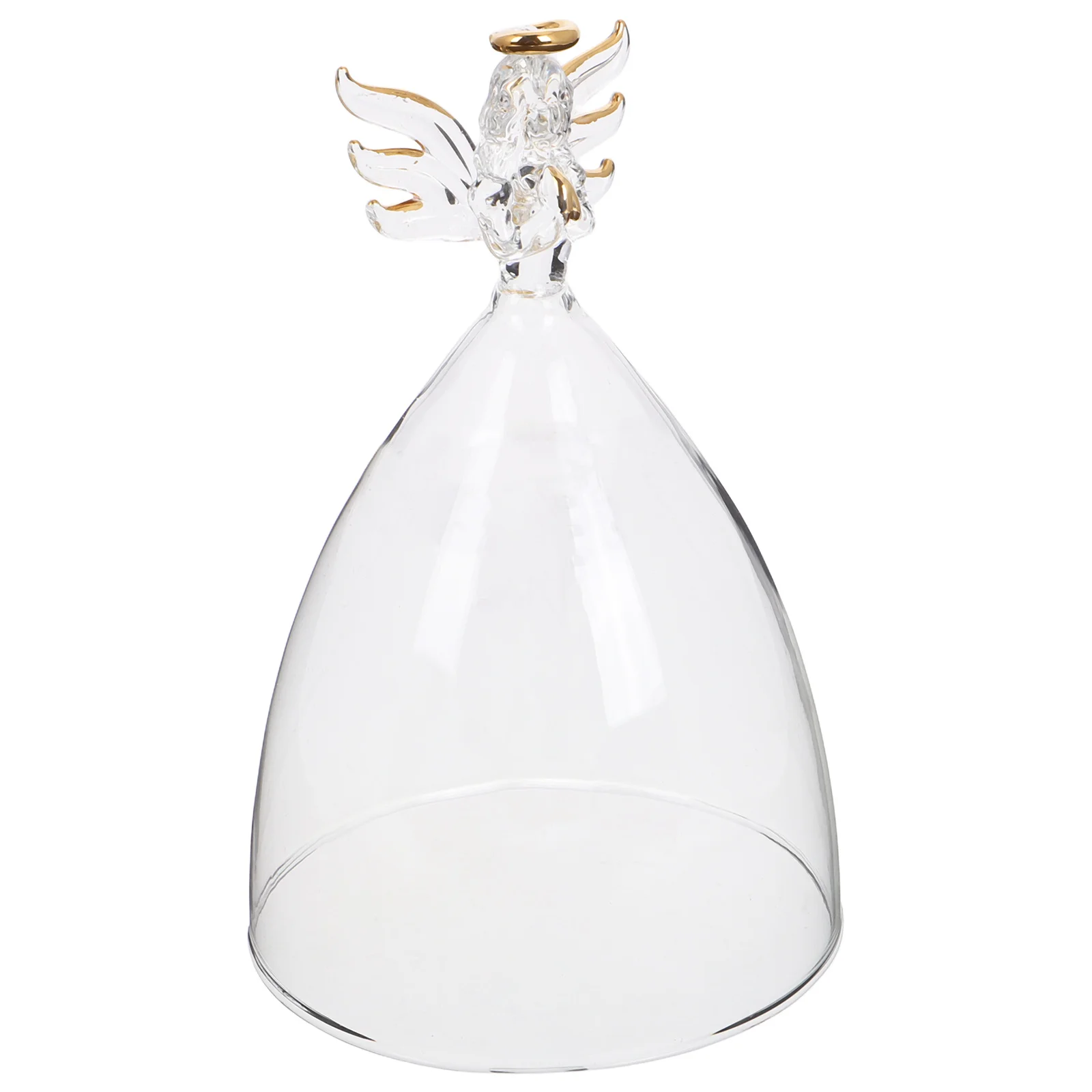 

Clear Glass Angel Cloche Dome Preserved Flower Decorative Bell Jar Cover DIY Micro Landscape Home Office Display