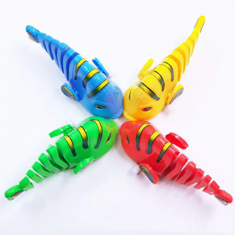 1pcs Creative Windup Swinging Fish Toy For Kids Fashion Classic Wind Up Toys Cute Cartoon Animal Small Fishes Toddler Toys