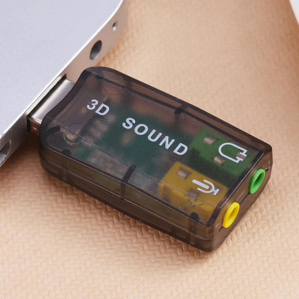 

USB Sound Card 5.1 CH 3D Audio Adapter for Desktop Laptop Notebook Computer