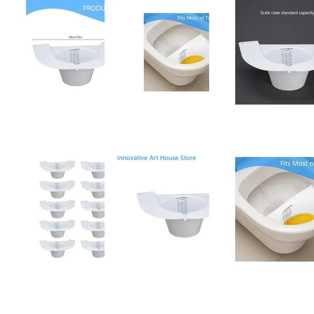 

E1PC Pack Of 10 Urine Collection hat Comfortable Samples Cups set Simple Pour Urine Sample Collection Hat for Women & Elderly