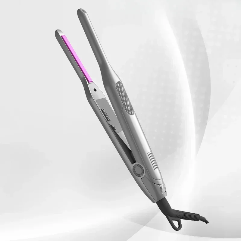Hair Straightener and Curling Iron, 2 in 1 Flat Iron for Short Hair, LED Ceramic Beard Straightener