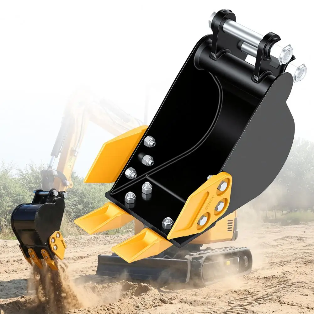 7.87-inch Excavator Bucket, Narrow Backhoe Bucket, Steel Trench Excavation Bucket With Teeth, For 0.8 To 1.8 Ton Excavators view 3