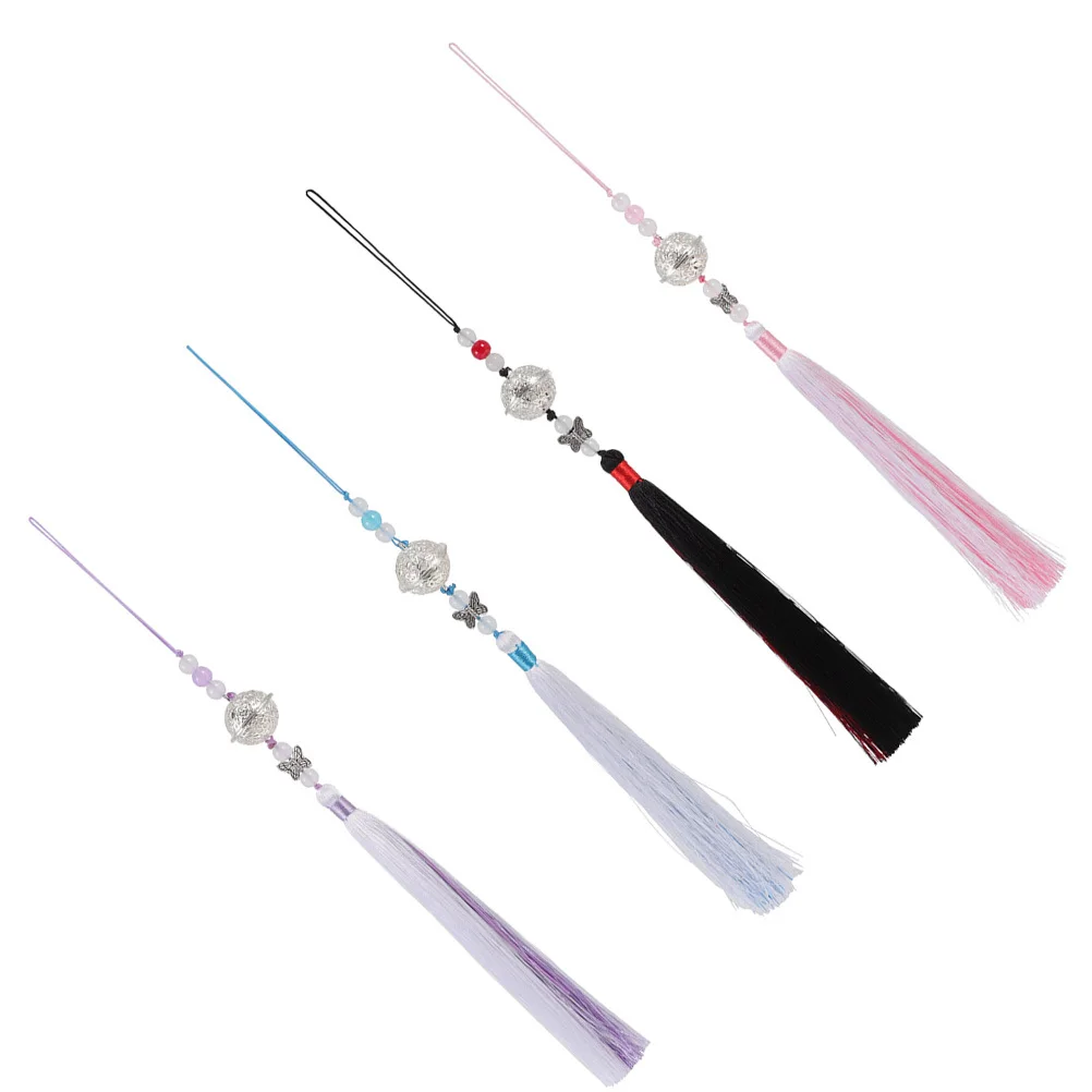 4 قطع المعلقات الصينية القديمة الخصر شرابة الكلاسيكية الرجعية زي سحر أنيقة اليدوية شنقا الحلي زي سحر #6