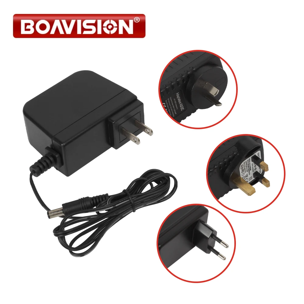 Qualified AC 110-240V To DC 12V 2A CCTV Power Supply Adapter,EU/US/UK/AU Plug ABS Plastic