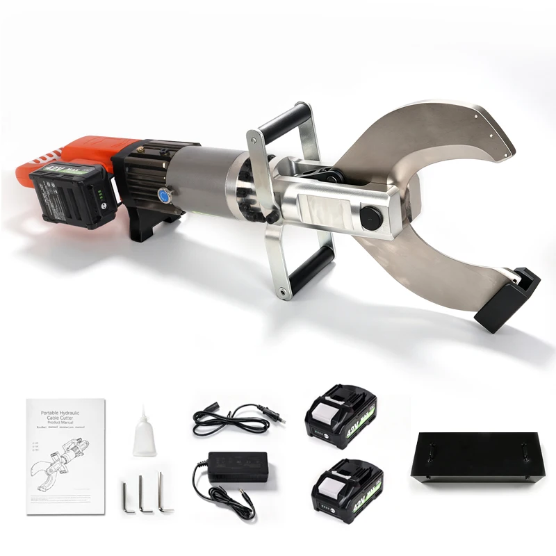 Podofo 250KN Akku-Hydraulik-Kabelschneider, elektrisches Kabelschneidewerkzeug, hydraulische Kabelschere/Kabelschere für Elektriker, Versorgungsunternehmen, Bauwesen und industrielle Wartung
