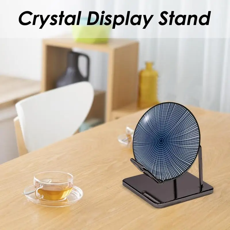 Caballete de exhibición de brazos de Metal, soportes de exhibición de cristal con Base para ágata Mineral, fósil, Coral, decoración de piedras preciosas de cristal