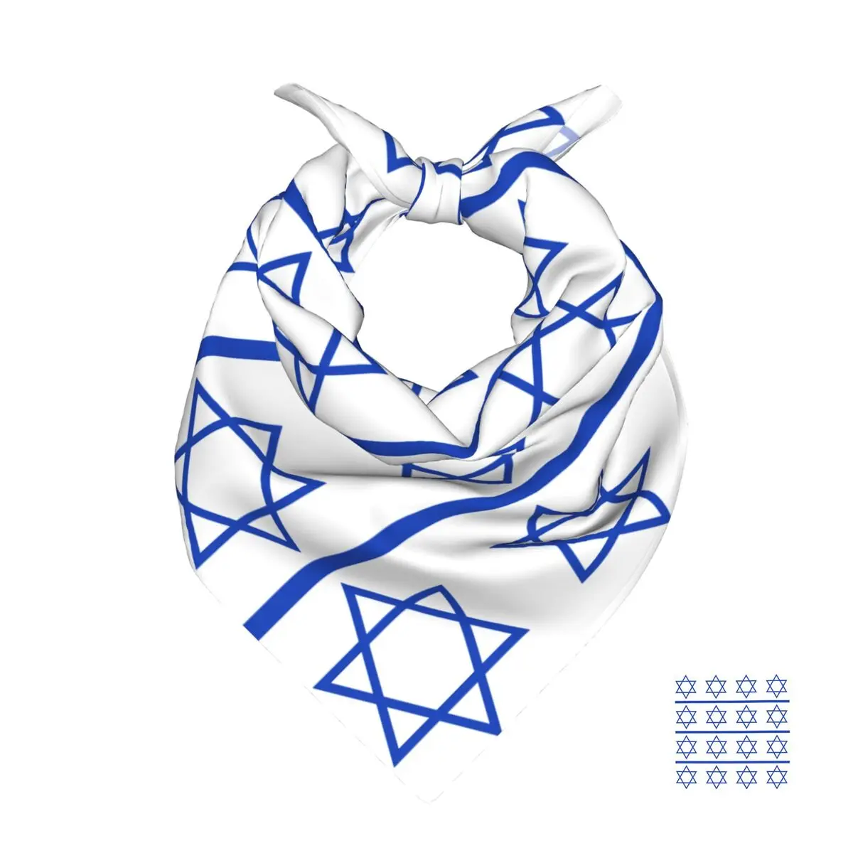 Israel Flag Square Towel Multifunctional Neck Scarf Hair Bandana