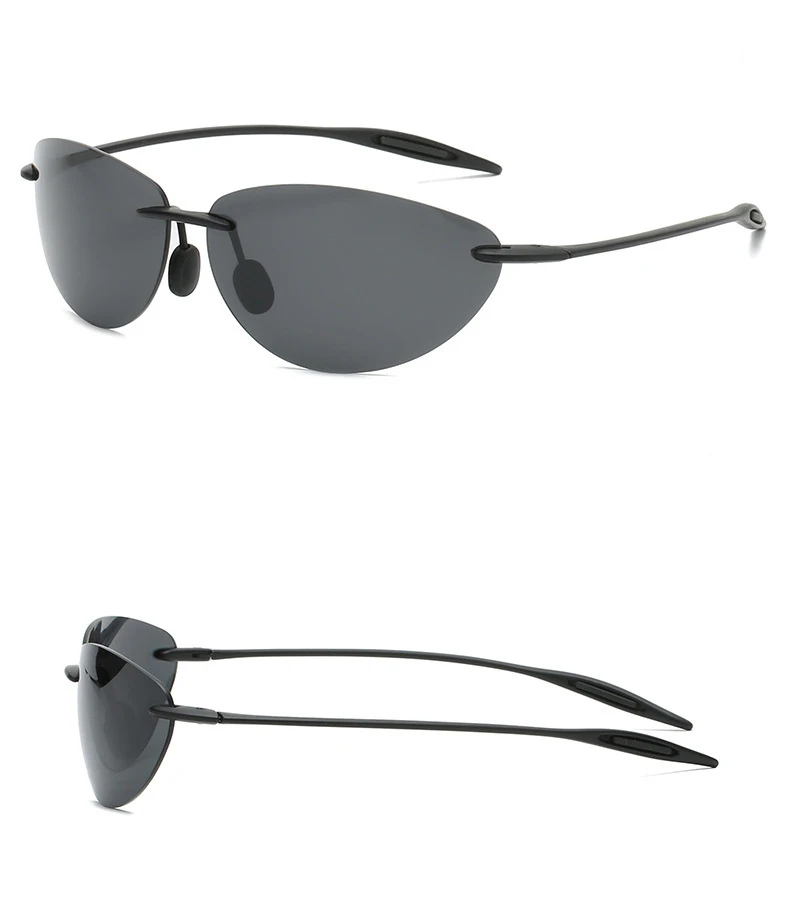 Neue Mode Matrix Stil Ultraleicht Polarisierte Sonnenbrille Männer 2025, Randlose Fahren Sport Marke Sonnenbrille Oculos De Sol – Detail 10
