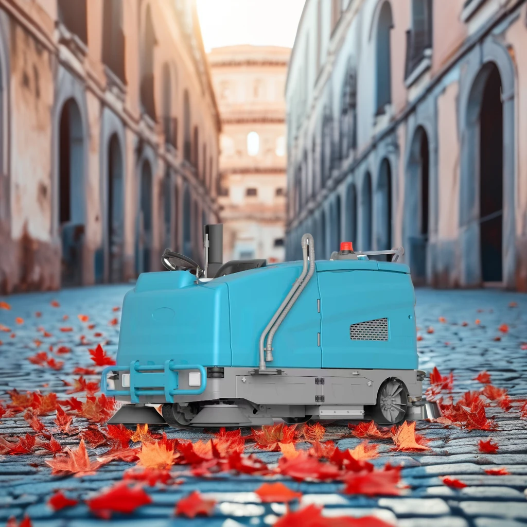 Professional Commercial Street Cleaner Driving Electric Powered Road Scrubber Equipment Compact Road Street Sweeper