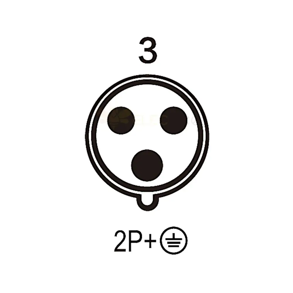 IEC60309 Waterproof Industrial CEE Connector Socket 3Pin 32A 230V 2P+E IP44