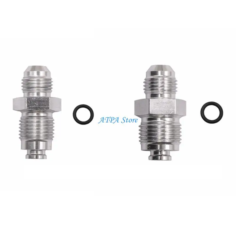 U13C 2Pcs M18x1.5 Hydraulic Power Steering Adapter Fittings Crafted from Aluminum Alloy for Motorcycle Auto Air Conditioning