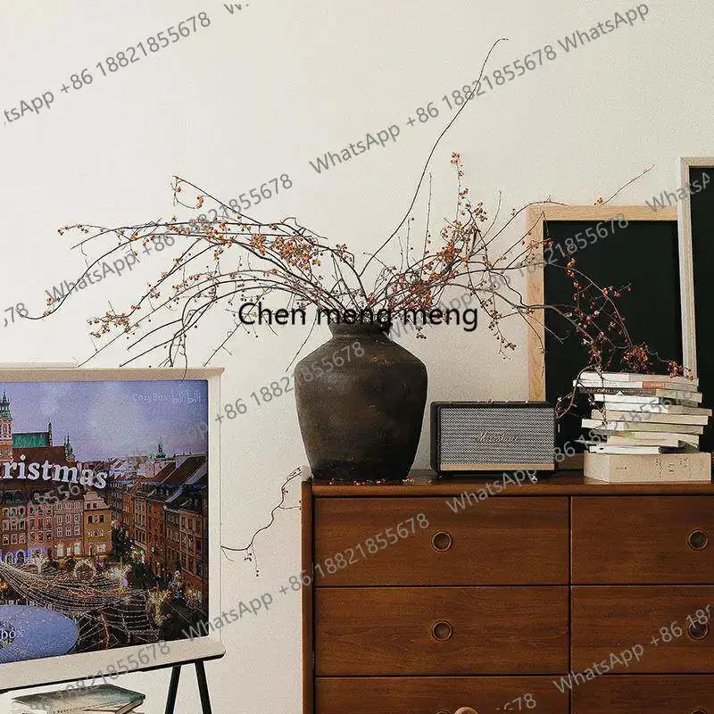 dd182dd182DD182New Chinese-style pottery pot, antique ceramic vase, flower arrangement, home decoration, water culture device