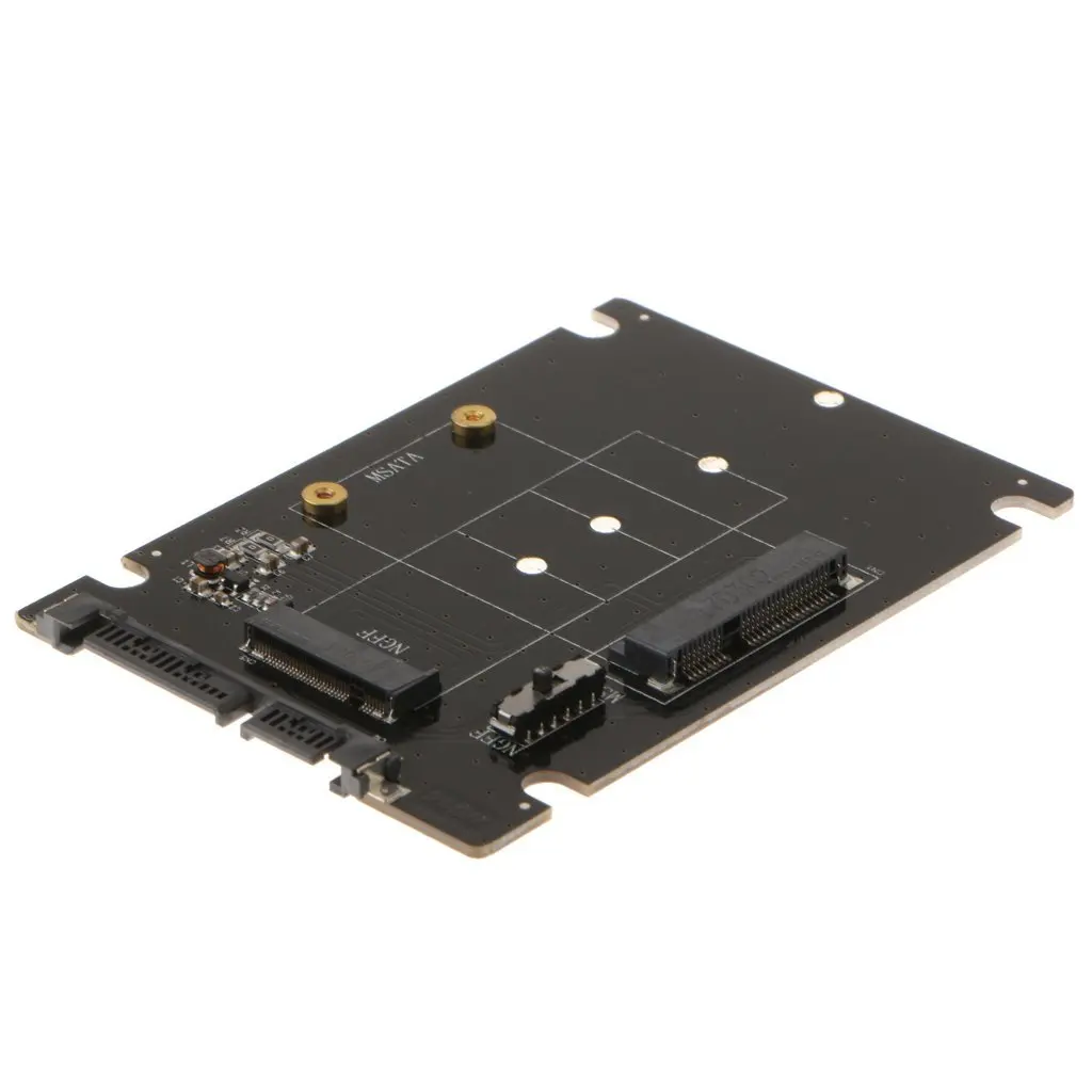 

Адаптерная плата M.2 NGFF/MSATA на SATA, SATA 6.0 Гбит/с, для подключения M.2 NGFF SSD к 2.5-дюймовому SATA3.0, плата-конвертер mSATA на SATA