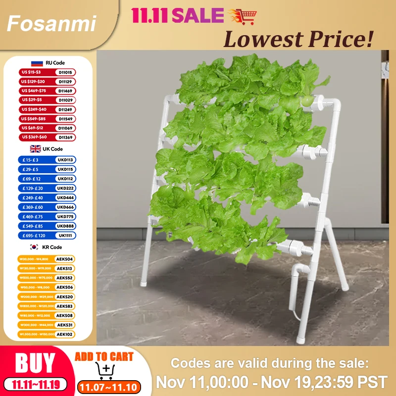 

Гидропонная овощная кашпо, автоматическая система выращивания гидропоники, оборудование для беспочвенной культуры, 36-гранники растений, лестница, стойка для цветочных горшков