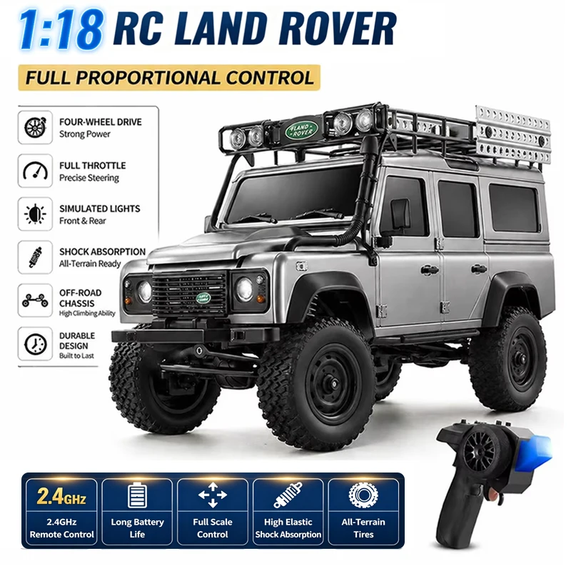 MN111C 1:18 4WD Off Road Climbing RC Truck 2.4G Defender Simulation Full Scale Remote Control Hobby RC Model Vehicle Gift