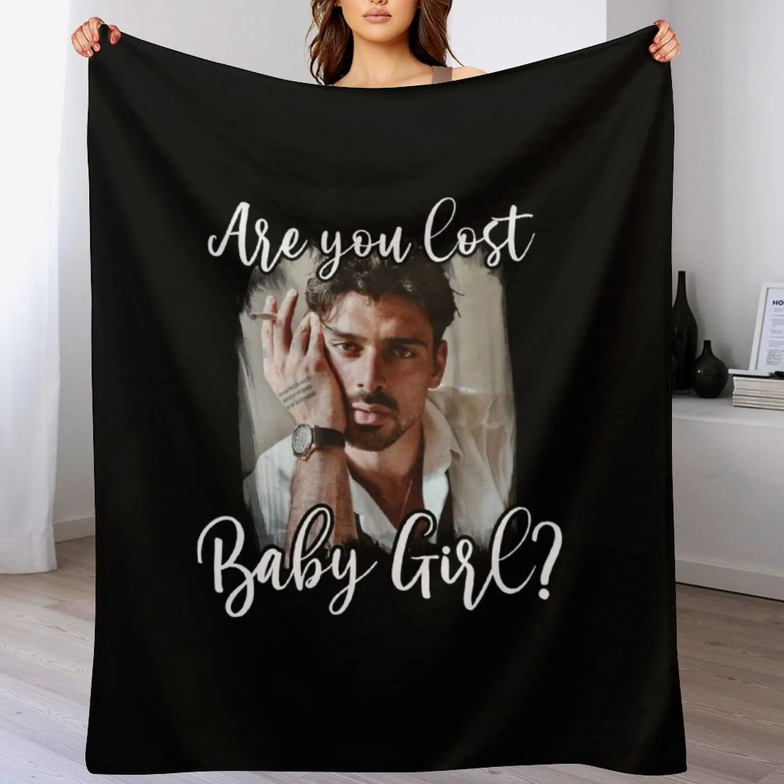 Are you lost baby girl cute funny Netflix 365 dni days massimo movie Laura Poland Throw Blanket For Sofa Thin Summer Blankets