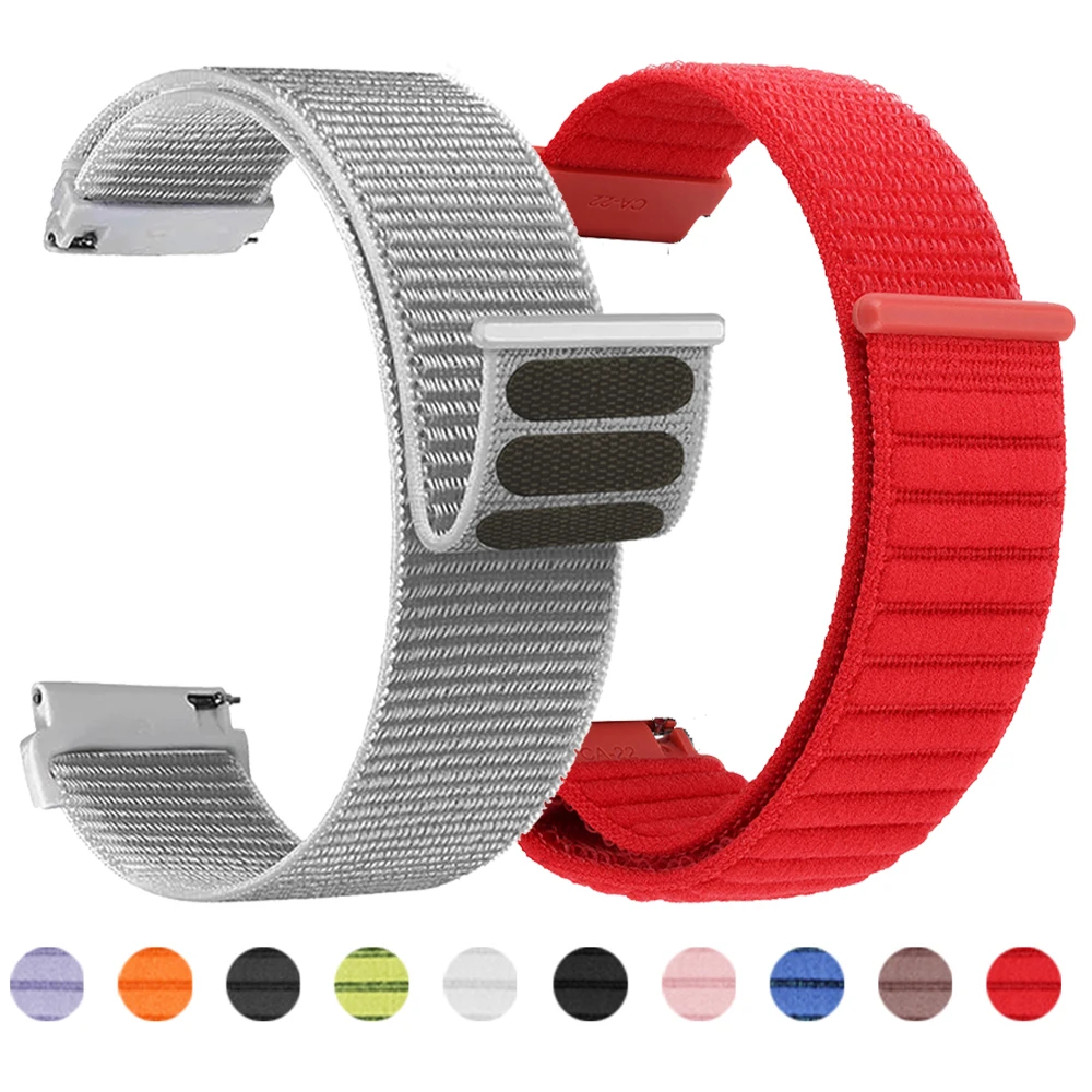 22 20 mm Nylonarmband für Huami Amazfit Balance/Active 2/GTS 4 2 mini/GTS 3 2e/GTR 4 3Pro/GTR 47 mm 42 mm/Bip 6 5 Armband