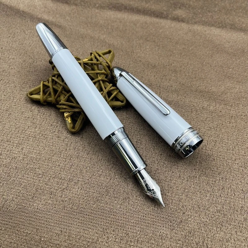 

Перовая ручка из латуни цвета слоновой кости PENCHEN 146, EF F M, изогнутая, 0,7 мм, яркий наконечник, темный наконечник, высококачественная чернильная ручка для письма с подписью