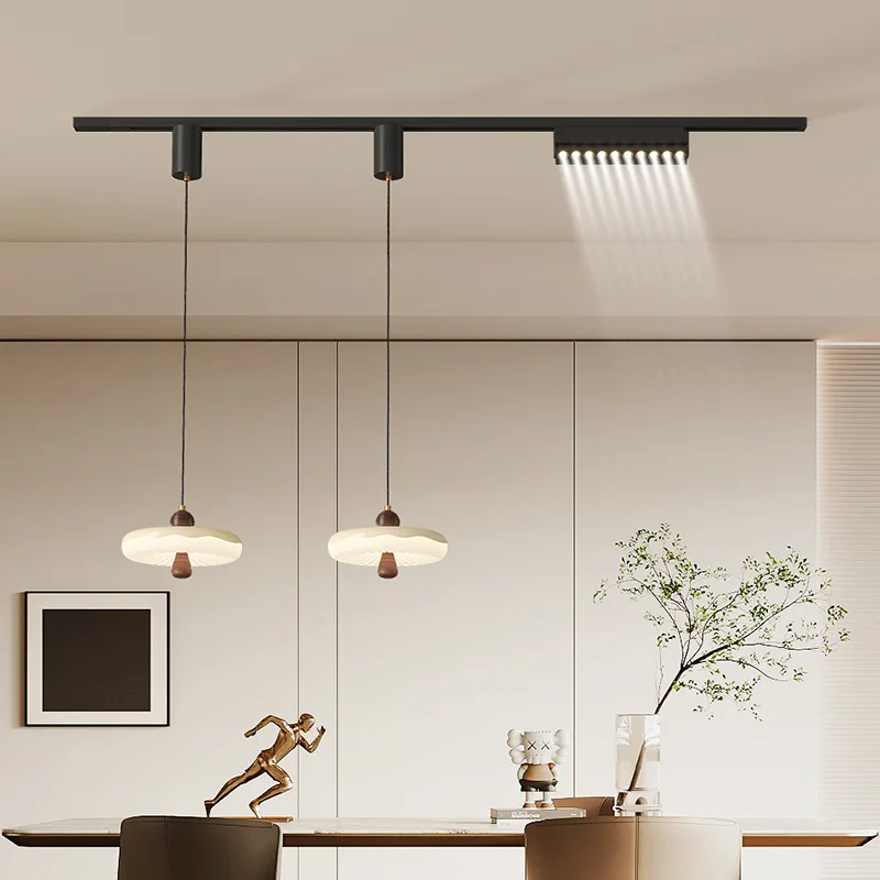 2025 جديد كامل الطيف مطعم الثريا كريم الرياح طاولة طعام الإبداعية بار أضواء المسار المحمول