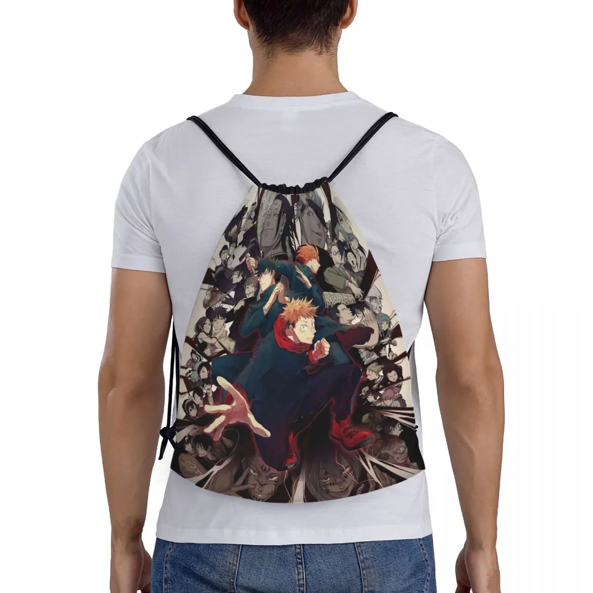 

Megumi Besto Friendo Jujutsu Kaisen Sukuna Anime Backpacks Drawstring Bundle Pocket Sports Bag Book Bags For Travel Students