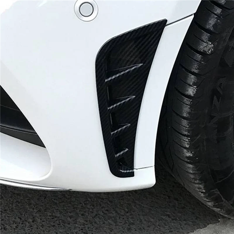Reliable-Car Front Bumper Side Spoiler Splitter Cover For Mercedes Benz C Class W205 2019+ Spare Parts Parts Flank Air Intake Wi