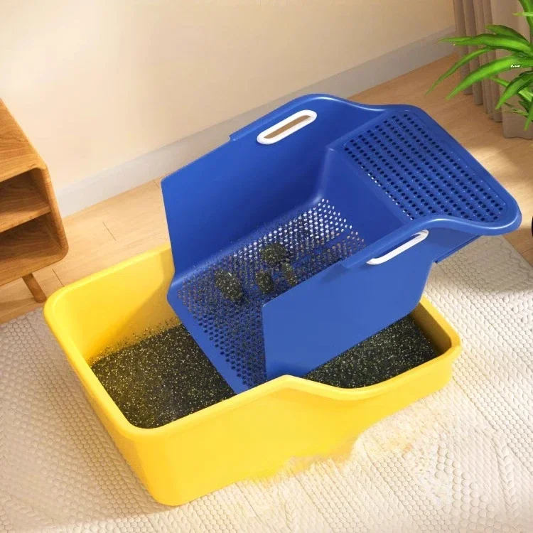 Cat Supplies Toilet Cat Litter Box Semi-closed Extra Large Size To Prevent Splashing Outside Automatic Litter Box