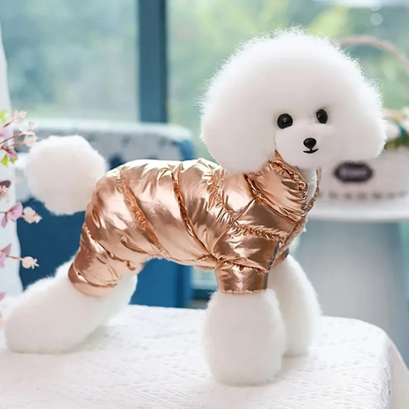 Waterproof Fleece Pet Jumpsuit Winter Dog Coat with D-ring for Small Dogs Yorkshire Bichon Puppy Clothing kawaii clothes