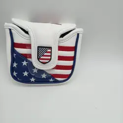 USA Stars and Stripes Large Square Mallet Golf Putter Head Cover for Scotty Cameron Golf Builder for Spider Putter Magnetic
