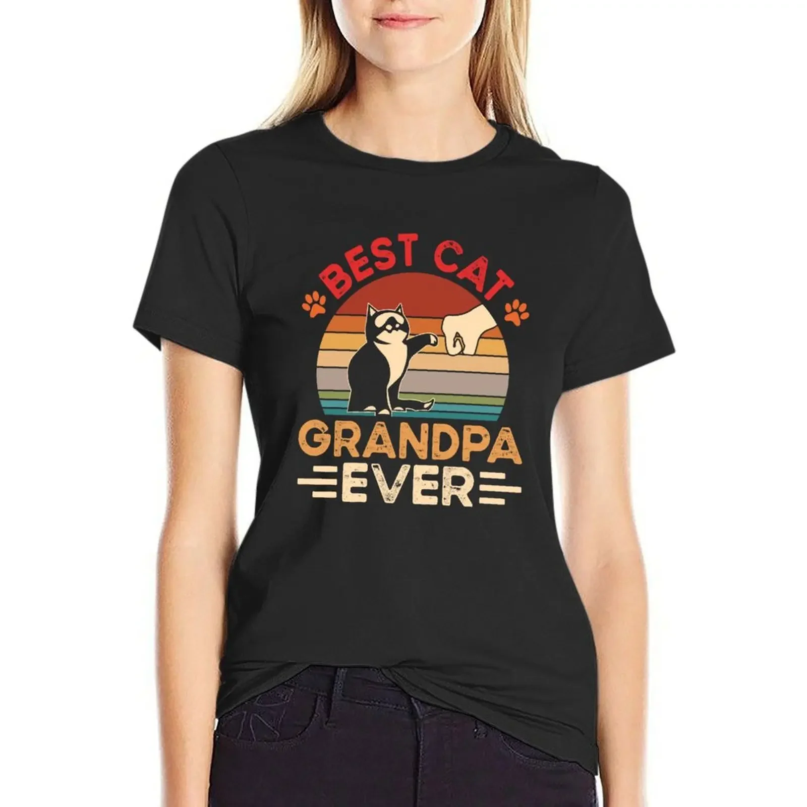 

Best Cat Grandpa Ever Shirt, Funny Grandpa Shirt, Lover Best Dad Ever Grandpa Gift For T-Shirt female tops t shirts for Women