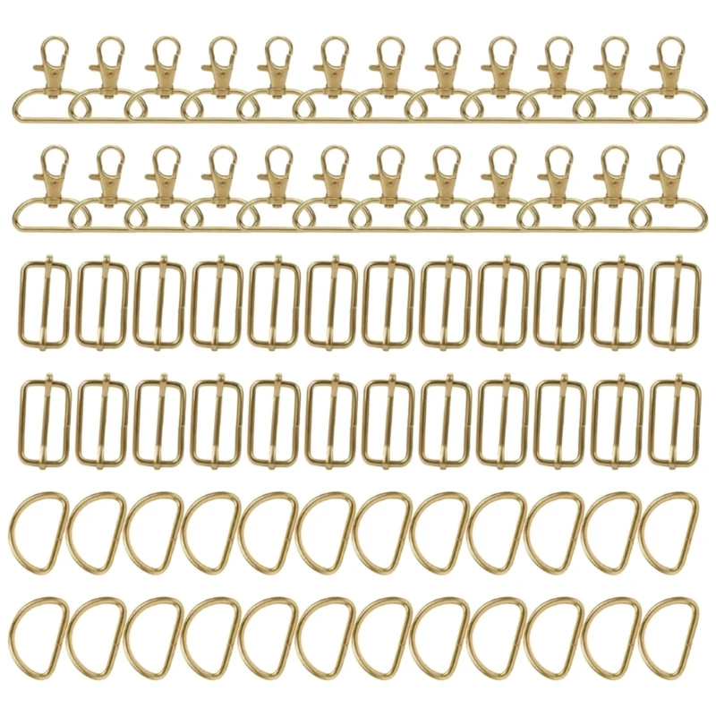 

72 Pcs/Set 32mm Keyrings Metal Swivels Snaps Hooks Key Chain Carabiners for Bag