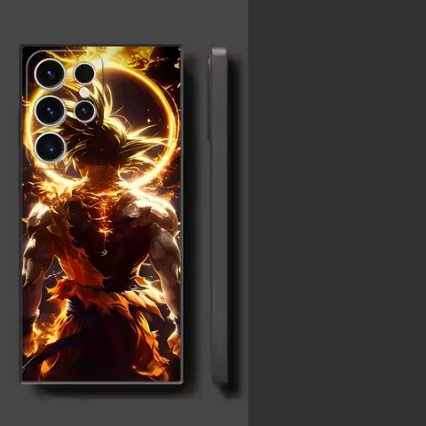 Dragon Ball Back View Goku Soft Cover Case for Samsung Galaxy S24Ultra S21+ S23 FE S20 FE S24 S21 S22 Plus S25 Ultra