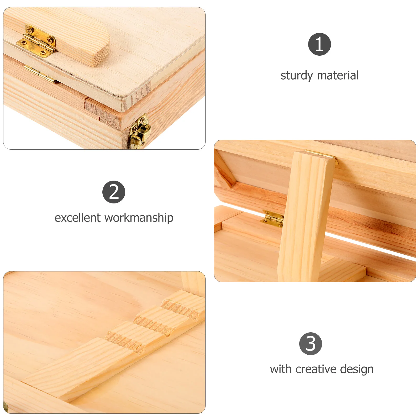 

Pine Easel Sketch Boards with Drawers Wood Drafting Oil Painting Box Sketching Wooden Outdoor