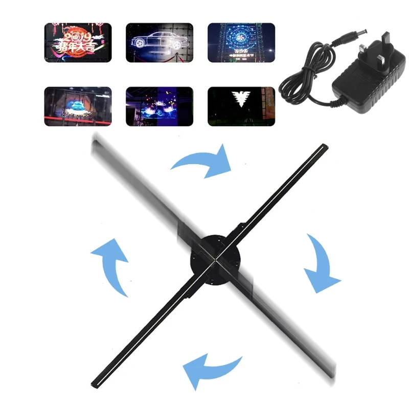 E06A Upgrade 3D Hologram Advertising Display Fan High-Resolution Added Holo Graphic Projector Fan Business Store Shop