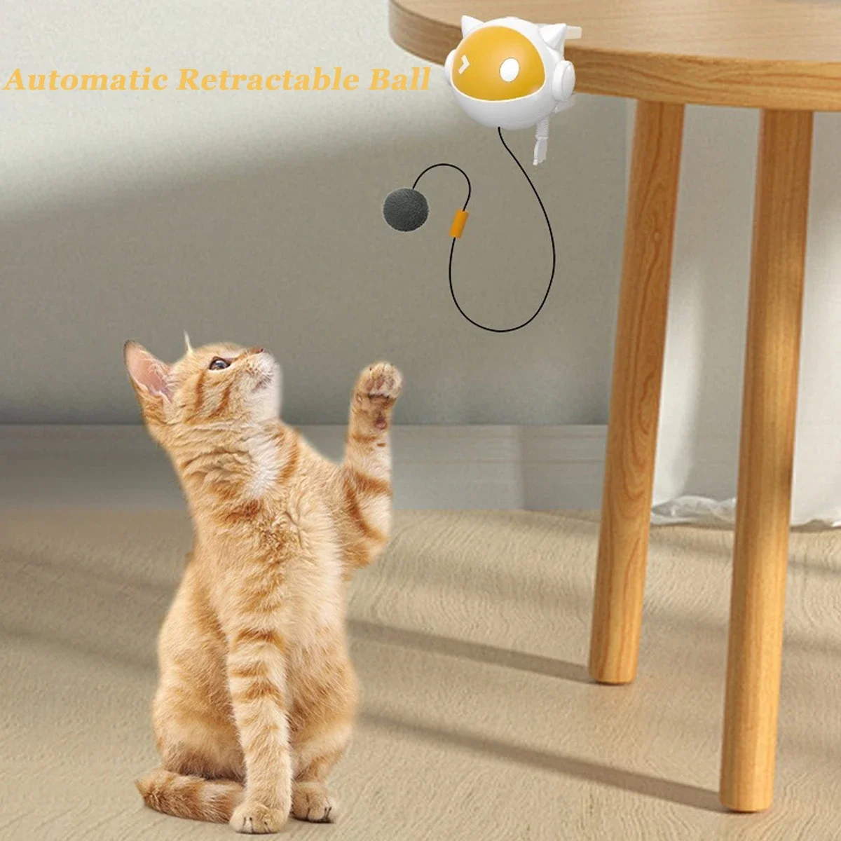 Automatic Lifting Cat Toy Ball Interactive Cat Ball Toy Electric Lifting  Smart Pet Cat Ball Toys Supplies for Cats Kitten