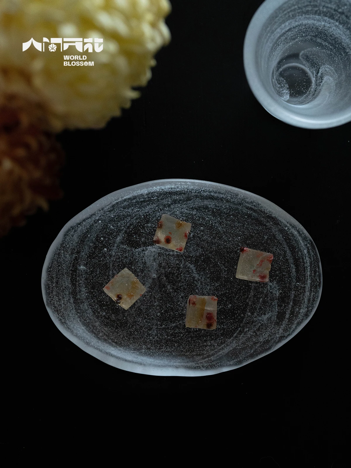 

Original Japanese Sle Simple Bubble Glass Plate Handmade Sandblasted Dinnerware Di by Human Blooming