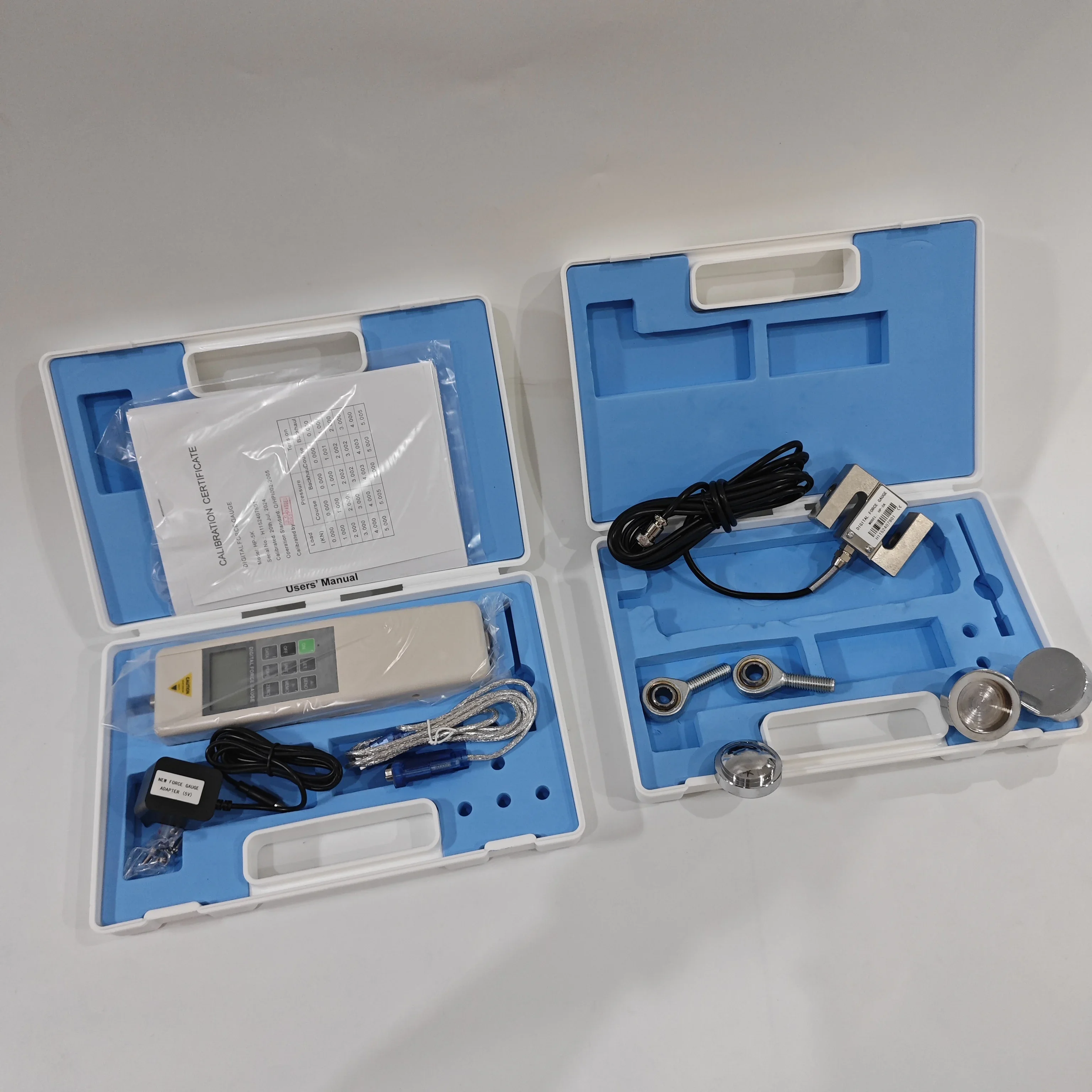 HP-5K Digital Force Gauge 5000N 500KG Push Pull Force Tester | High Precision Tension Compression Dynamometer w/ USB Cable
