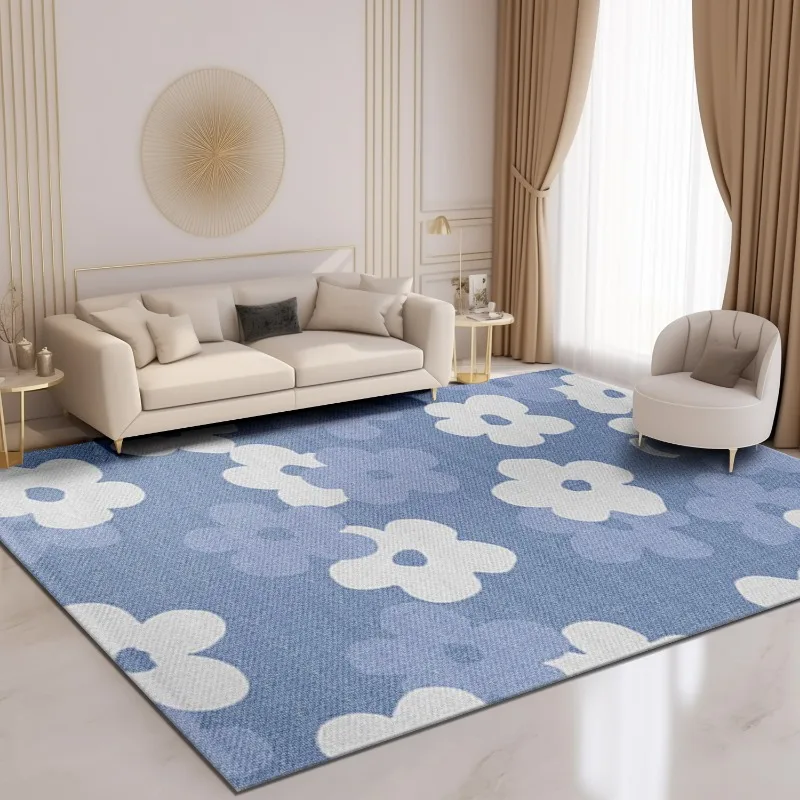 Bright Flowers Decoration Living Room Carpet Cloakroom Bedroom Bedside Soft Mat Printed Coffee Tables Plush Rug Ковер Tapis 러그