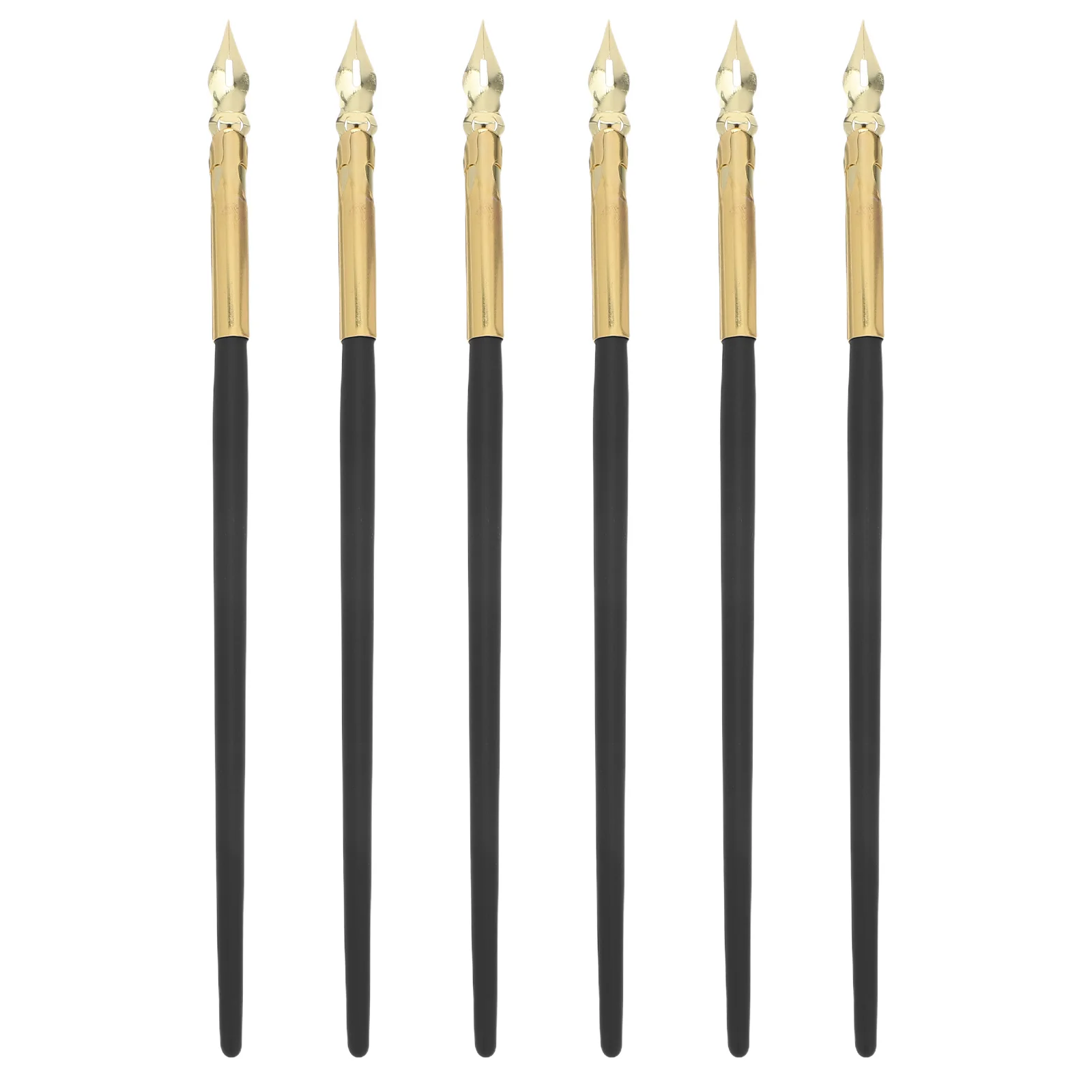 Conjunto de canetas de caligrafia com pontas de metal, 6 peças, ferramenta de escrita de desenho de grau profissional para esboço de arte chinesa