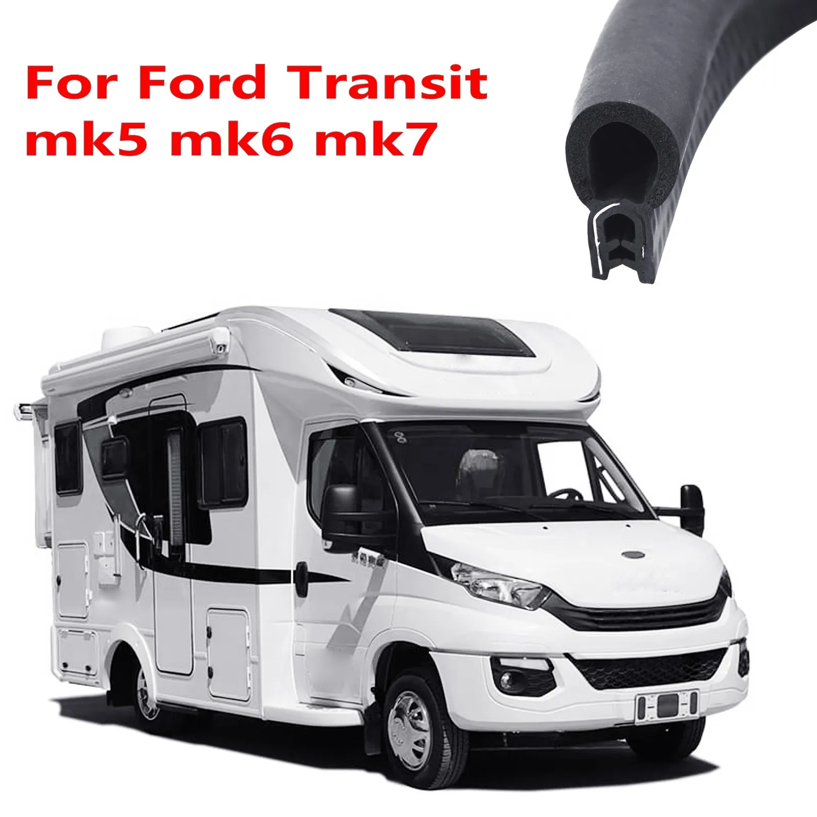 2M/4M Car Door EPDM Trim Seal Strip for Ford Transit Tourneo Connect Courier Custom mk5 mk6 mk7 Mk8 6 7 8