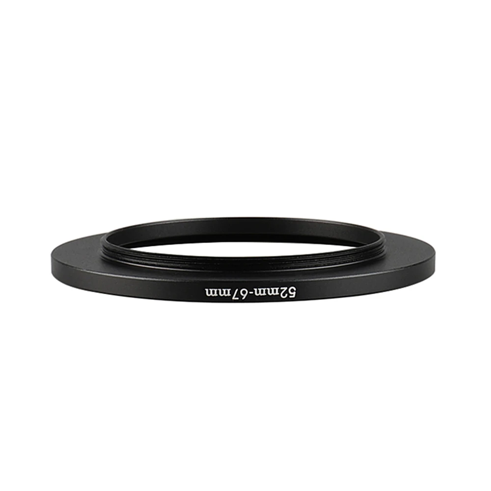 Aluminum Black Step Up Filter Ring 52mm-67mm 52-67 mm 52 to 67 Filter Adapter Lens Adapter for Canon Nikon Sony DSLR Camera Lens