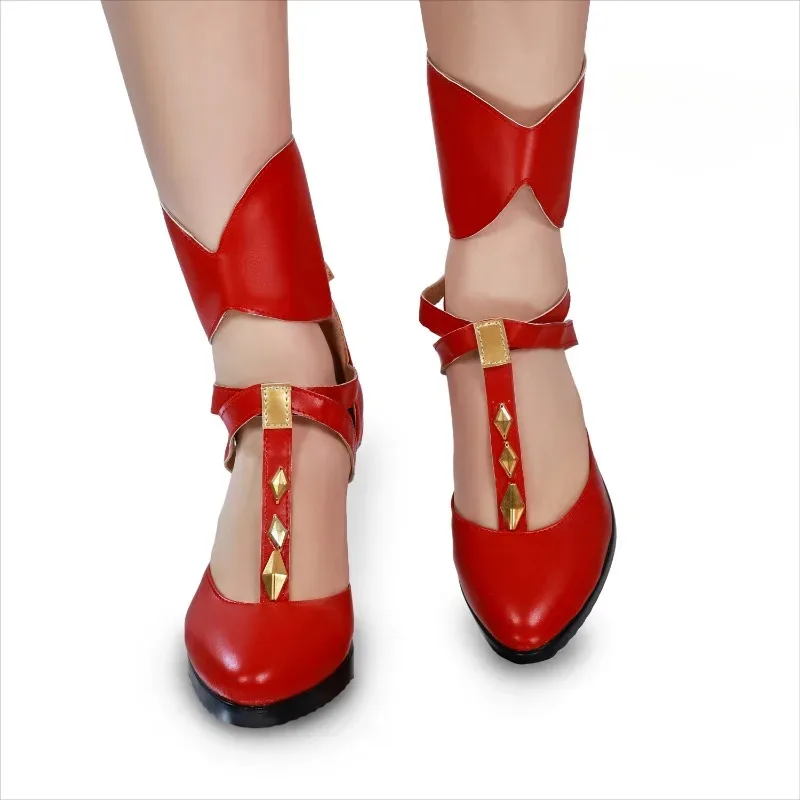 

Game Wuthering Waves Phrolova Cosplay Shoes Phrolova Anime Cos Comic Halloween High Heel Red Shoes For Woman Customized