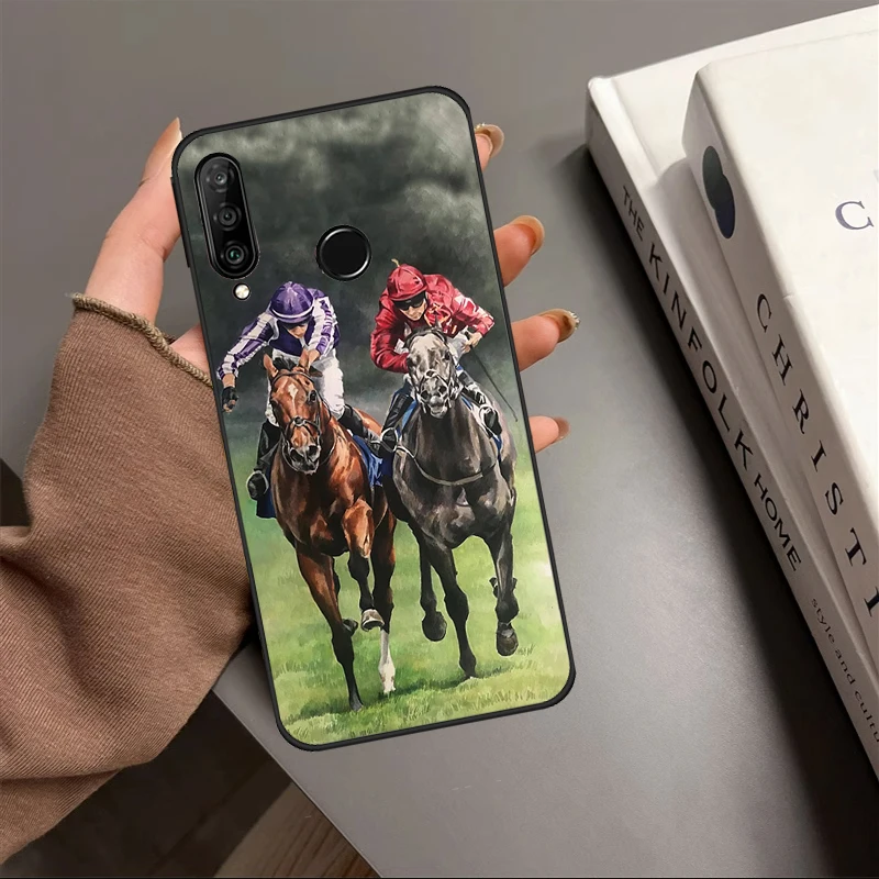 Horse Racing Case For Huawei Nova 11i 8i 3i 5T 9 10 SE Y60 Y61 Y70 Y90 P40 Lite P60 P30 Pro P Smart 2019