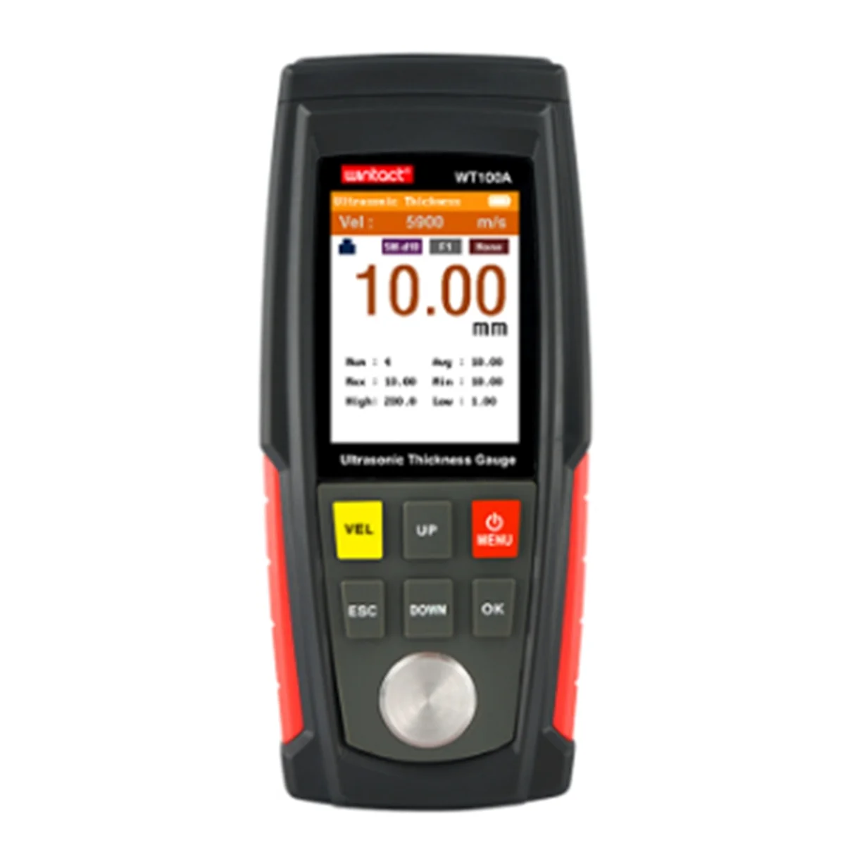 

ABNJ Ultrasonic Thickness Gauge Meter Tester Steel Plate Glass Plastic Ceramic Thickness Meter Rechargeable Battery