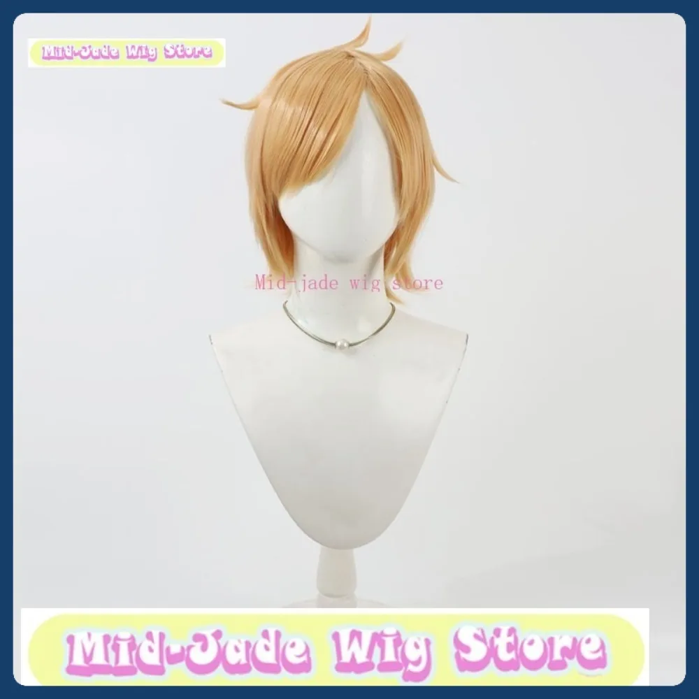 Peruka Mid-jade Wig Store Touken Ranbu Houchou Toushirou Cosplay Halloween Anime Role-playing Syntetyczne Włosy Peruka Anime