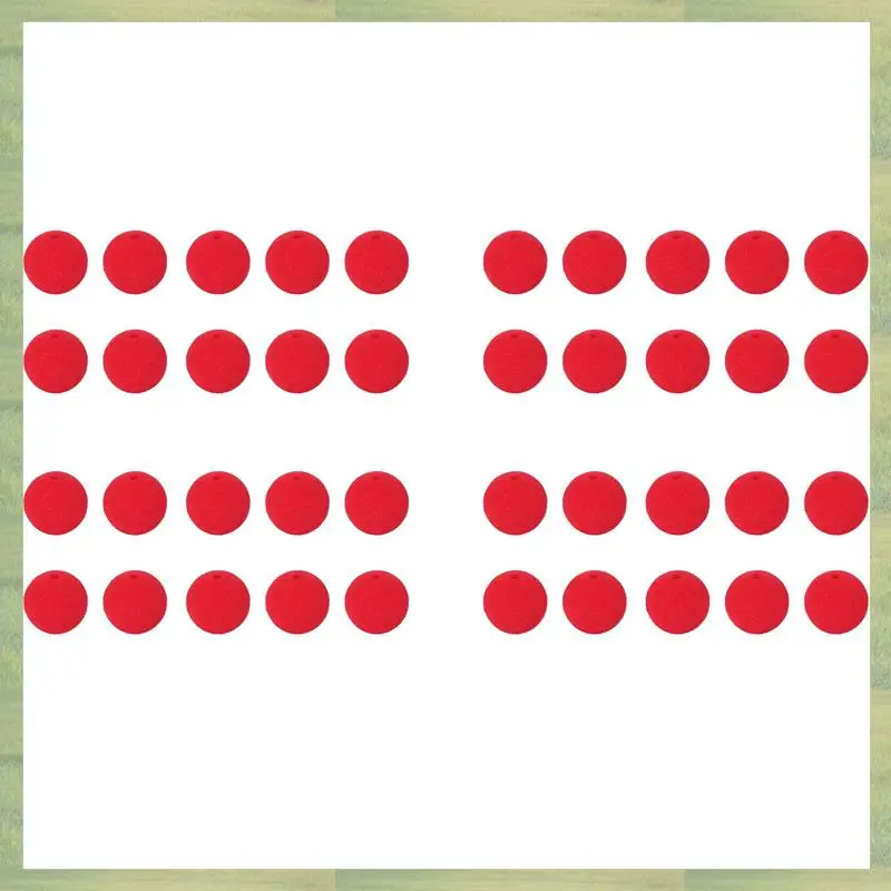 

N15R-40Pcs Adorable Red Ball Sponge Clown Nose For Party Wedding Decoration Christmas Halloween Costume Magic Dress