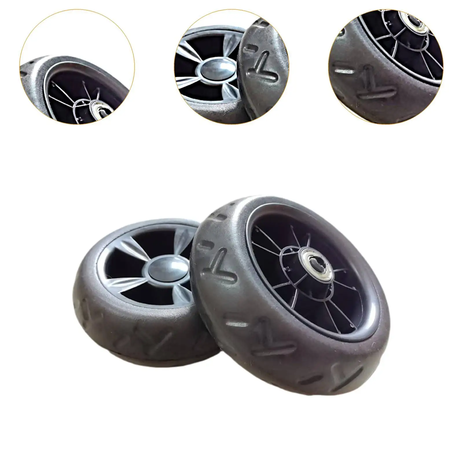 2x عجلات عربة التسوق مكونات خفيفة الوزن أجزاء عملية متعددة الوظائف #5