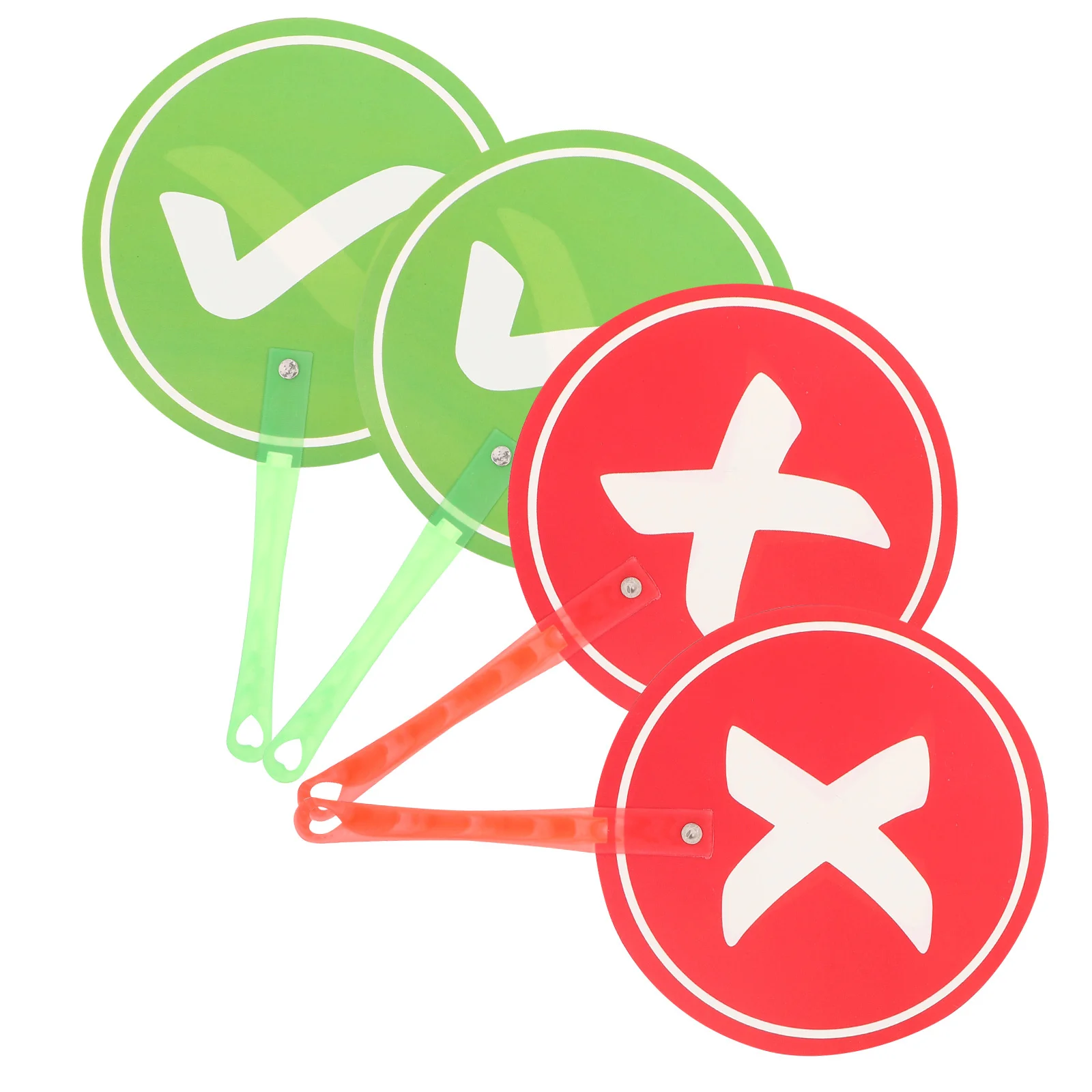 4 قطع من مجداف الإجابة التفاعلي، مجاذيف التصويت البلاستيكية خفيفة الوزن لأنشطة الفصول الدراسية لرياض الأطفال، مزدوجة الجوانب، نعم لا #6