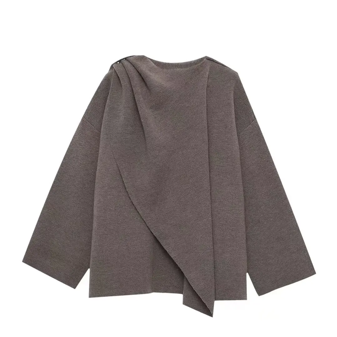 

Женская вязаная короткая куртка KIDCRKJ в стиле ретро, повседневная, свободного кроя, весна 2026