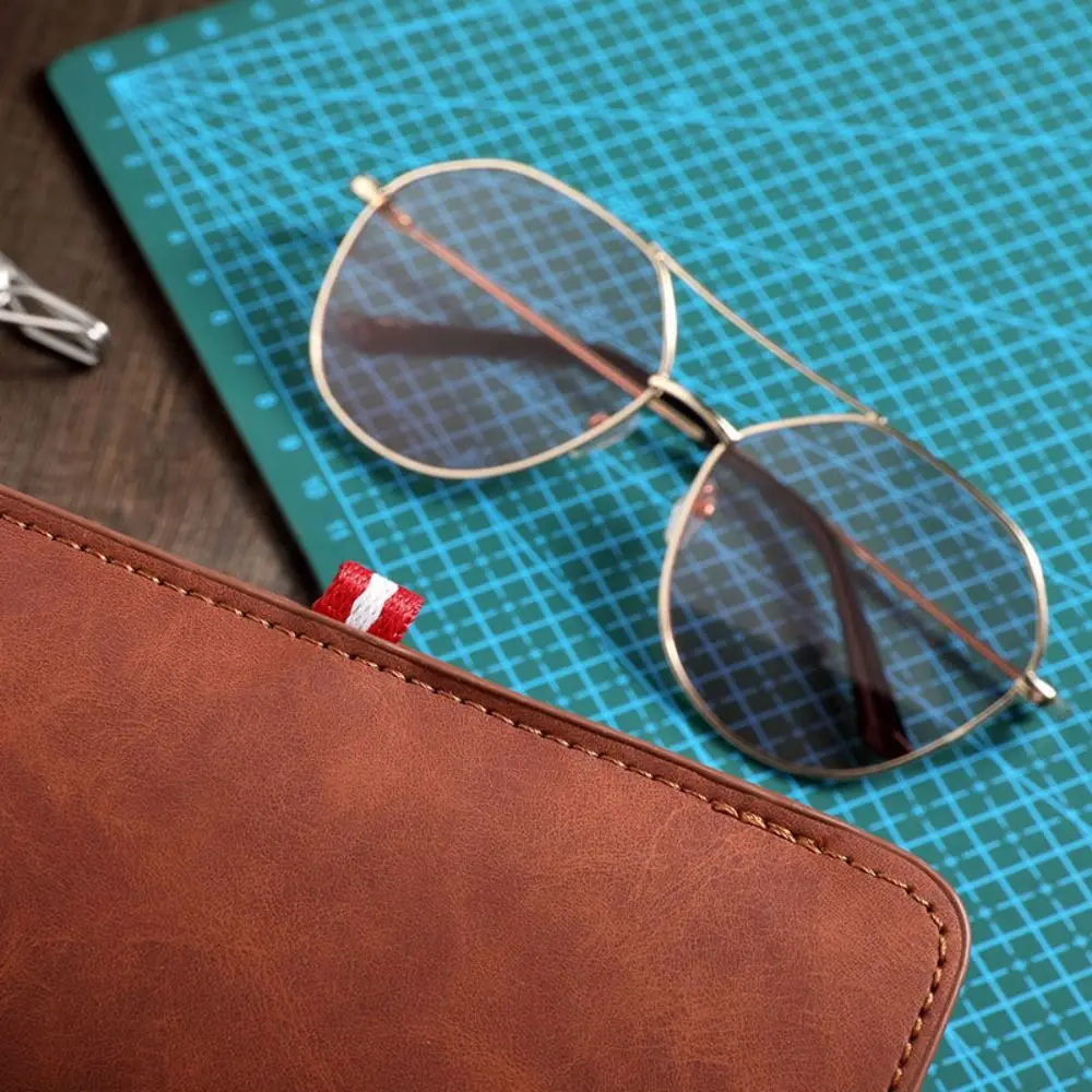 Rectangle PU Leather Glasses Bag Glasses Protective Solid Color Sunglass Storage Bag Waterproof Jewelry Packing